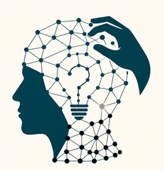 MatrixReHashed.Com logo: a thinker scratching their head, with the dots joining up inside it